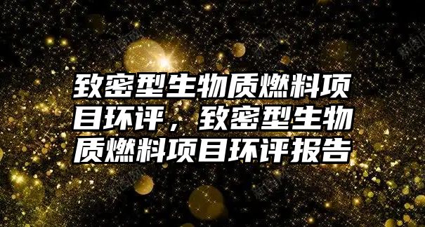 致密型生物質(zhì)燃料項目環(huán)評，致密型生物質(zhì)燃料項目環(huán)評報告