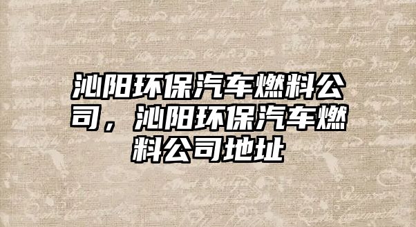 沁陽(yáng)環(huán)保汽車燃料公司，沁陽(yáng)環(huán)保汽車燃料公司地址