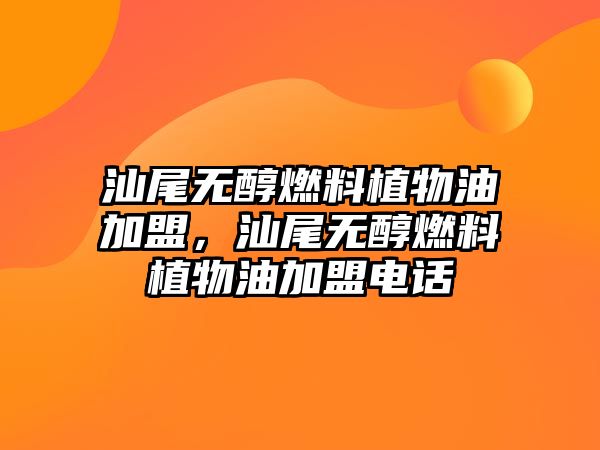 汕尾無(wú)醇燃料植物油加盟，汕尾無(wú)醇燃料植物油加盟電話