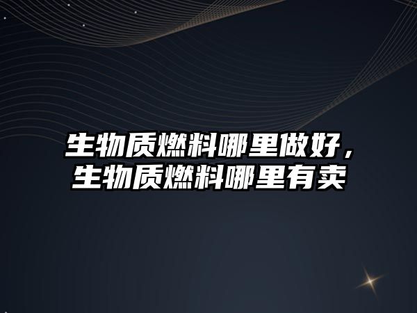 生物質(zhì)燃料哪里做好，生物質(zhì)燃料哪里有賣