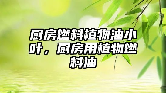 廚房燃料植物油小葉，廚房用植物燃料油