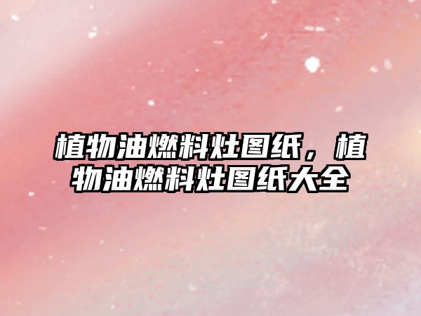 植物油燃料灶圖紙，植物油燃料灶圖紙大全