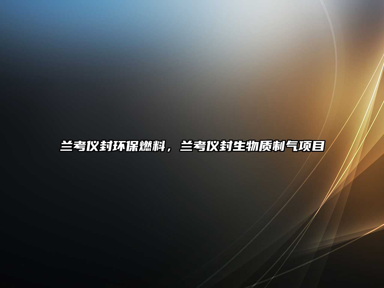 蘭考儀封環(huán)保燃料，蘭考儀封生物質(zhì)制氣項目