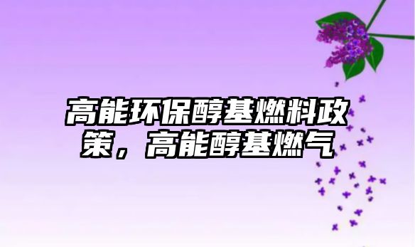 高能環(huán)保醇基燃料政策,高能醇基燃?xì)? class=