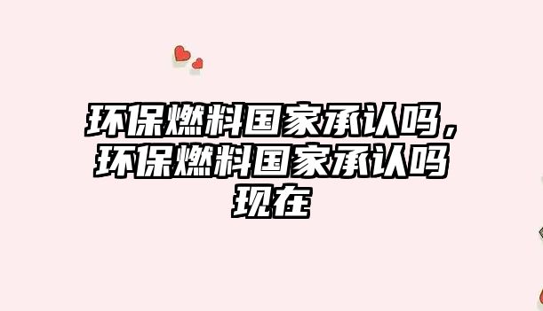 環(huán)保燃料國家承認(rèn)嗎，環(huán)保燃料國家承認(rèn)嗎現(xiàn)在