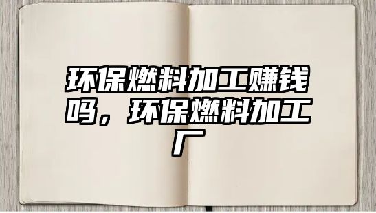 環(huán)保燃料加工賺錢嗎，環(huán)保燃料加工廠