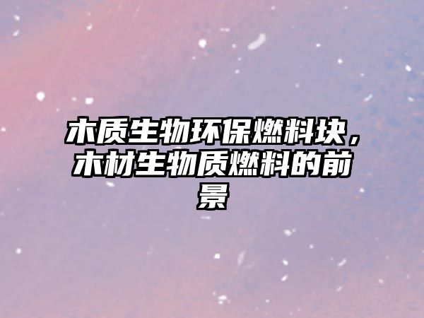 木質(zhì)生物環(huán)保燃料塊，木材生物質(zhì)燃料的前景