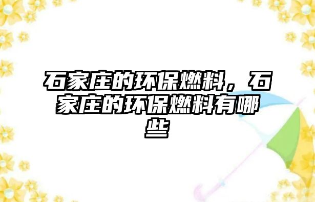石家莊的環(huán)保燃料，石家莊的環(huán)保燃料有哪些