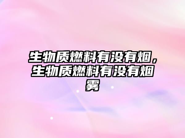 生物質(zhì)燃料有沒有煙，生物質(zhì)燃料有沒有煙霧