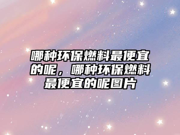 哪種環(huán)保燃料最便宜的呢，哪種環(huán)保燃料最便宜的呢圖片