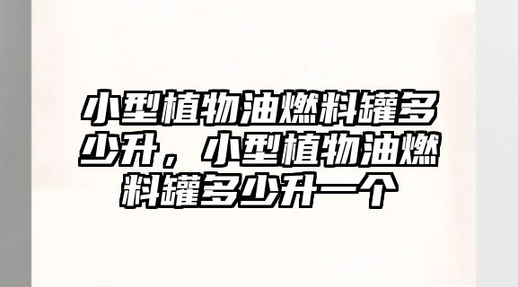 小型植物油燃料罐多少升，小型植物油燃料罐多少升一個(gè)