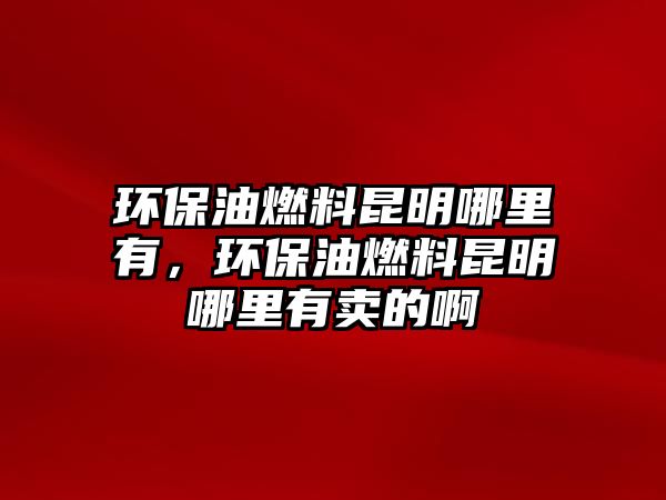 環(huán)保油燃料昆明哪里有，環(huán)保油燃料昆明哪里有賣(mài)的啊