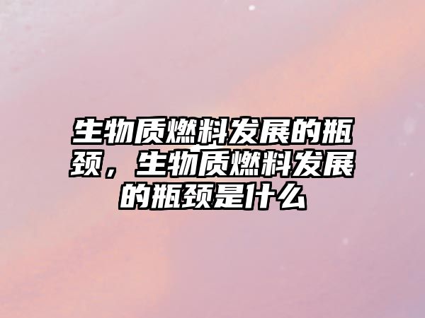 生物質(zhì)燃料發(fā)展的瓶頸，生物質(zhì)燃料發(fā)展的瓶頸是什么