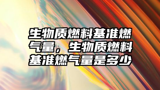 生物質(zhì)燃料基準(zhǔn)燃?xì)饬浚镔|(zhì)燃料基準(zhǔn)燃?xì)饬渴嵌嗌? class=