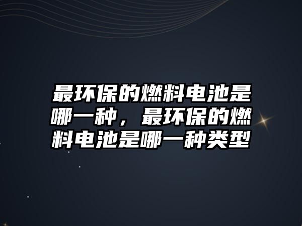 最環(huán)保的燃料電池是哪一種，最環(huán)保的燃料電池是哪一種類型