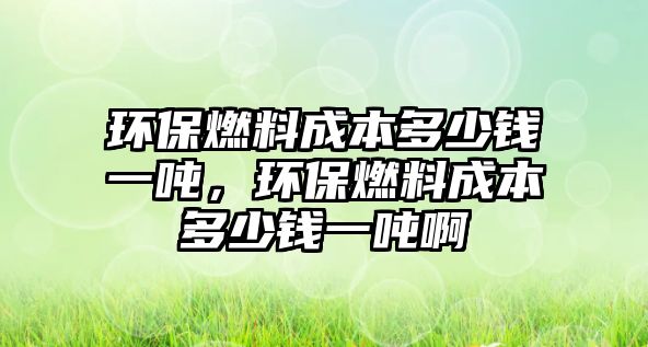 環(huán)保燃料成本多少錢(qián)一噸，環(huán)保燃料成本多少錢(qián)一噸啊