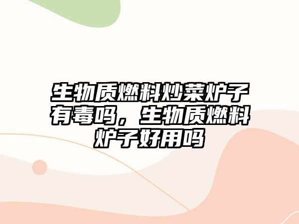 生物質(zhì)燃料炒菜爐子有毒嗎，生物質(zhì)燃料爐子好用嗎