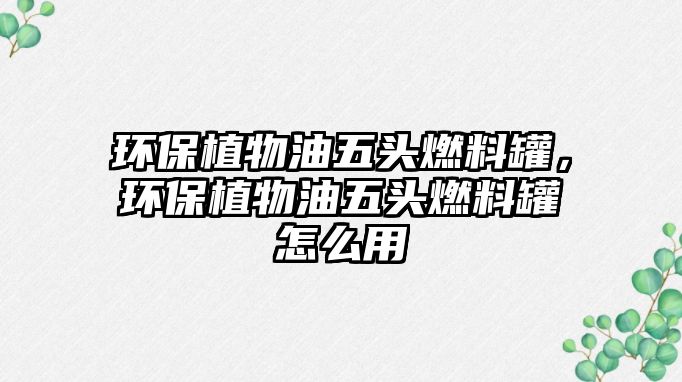 環(huán)保植物油五頭燃料罐，環(huán)保植物油五頭燃料罐怎么用