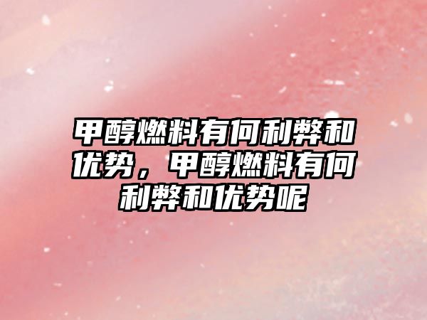甲醇燃料有何利弊和優(yōu)勢(shì)，甲醇燃料有何利弊和優(yōu)勢(shì)呢